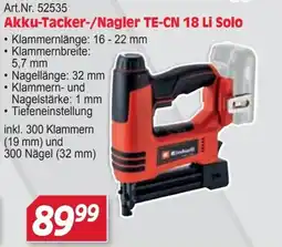 Zgonc Akku-Tacker-/Nagler TE-CN 18 Li Solo Angebot