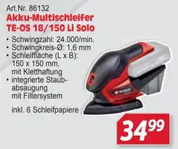 Zgonc Akku-Multischleifer TE-OS 18/150 Li Solo Angebot