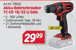 Zgonc Akku-Bohrschrauber TC-CD 18/35 Li Solo Angebot
