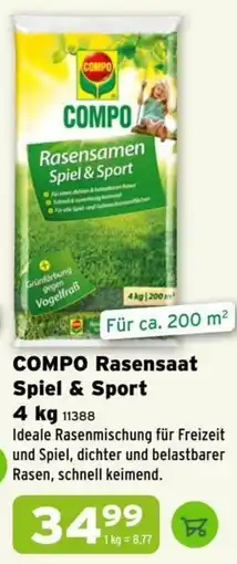 Salzburger Lagerhaus COMPO Rasensaat Spiel & Sport Angebot