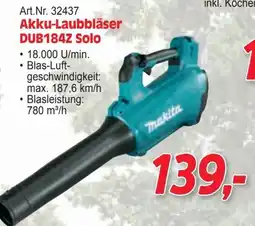 Zgonc Akku-Laubbläser DUB184Z Solo Makita Angebot