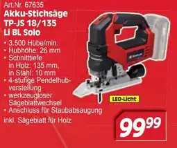Zgonc Akku-Stichsäge TP-JS 18/135 Li BL Solo Angebot