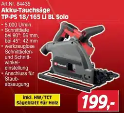 Zgonc Akku-Tauchsäge TP-PS 18/165 Li BL Solo Angebot
