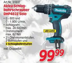 Zgonc Akku-Schlagbohrschrauber DHP482Z Solo Makita Angebot