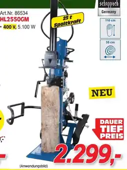 Zgonc Scheppach HL2550GM Angebot
