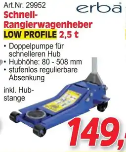 Zgonc erba Schnell-Rangierwagenheber LOW PROFILE 2,5 t Angebot