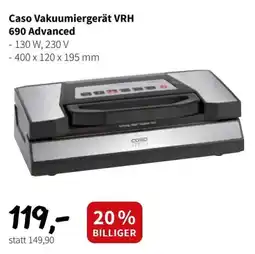 Der Grissemann Caso Vakuumiergerät VRH 690 Advanced Angebot