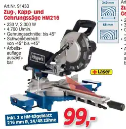 Zgonc Zug-, Kapp- und Gehrungssäge HM216 Angebot