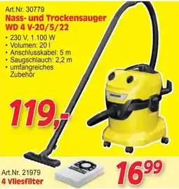 Zgonc Karcher Nass- und Trockensauger WD 4 V-20/5/22 Angebot