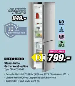 Red Zac Liebherr Stand-Kühl-/Gefrierkombination Angebot