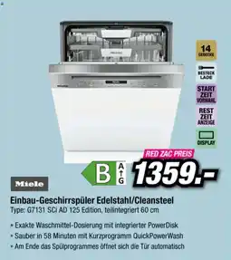 Red Zac Miele Einbau-Geschirrspüler Edelstahl/Cleansteel Angebot