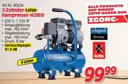 Zgonc Scheppach 2-Zylinder-Leise-Kompressor HC08Si Angebot