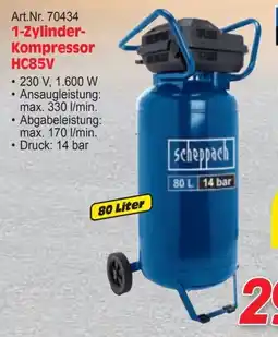 Zgonc 1-Zylinder-Kompressor HC85V Scheppach Angebot