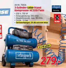 Zgonc Scheppach 2-Zylinder-Leise-Stand-Kompressor HC20Si-Twin Angebot