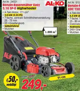 Zgonc Benzin-Rasenmäher Easy Highwheel Angebot