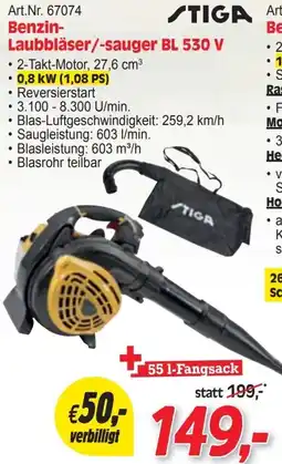 Zgonc STIGA Benzin-Laubbläser/-sauger BL 530 V Angebot