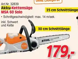 Zgonc Akku-Kettensäge MSA 60 Solo STIHL Angebot