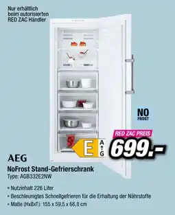 Red Zac AEG NoFrost Stand-Gefrierschrank Angebot