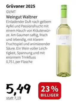 Der Grissemann Grüvaner 2025 Weingut Waltner Angebot