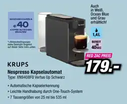 Red Zac Krups Nespresso Kapselautomat Angebot