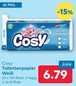 T&G Cosy Toilettenpapier Weiß Angebot
