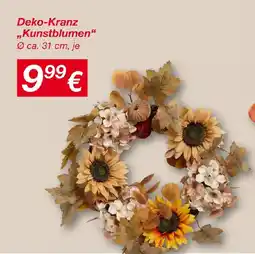 KiK Deko-Kranz ,,Kunstblumen" Angebot