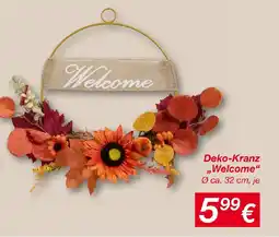 KiK Deko-Kranz Welcome" Angebot