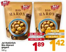Billa Ja! Natürlich Bio-Maroni gegart Angebot