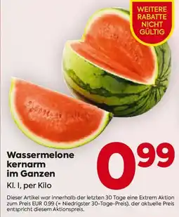 Billa Wassermelone kernarm im Ganzen Angebot