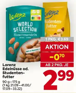 Billa Lorenz Edelnüsse od. Studentenfutter Angebot
