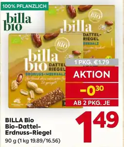 Billa BILLA Bio Bio-Dattel-Erdnuss-Riegel Angebot