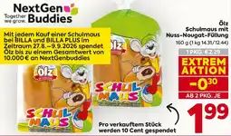 Billa Ölz Schulmaus mit Nuss-Nougat-Füllung Angebot