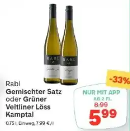 MPreis Rabl Gemischter Satz oder Grüner Veltliner Löss Kamptal Angebot
