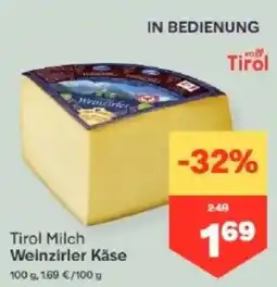 MPreis Tirol Milch Weinzirler Käse Angebot