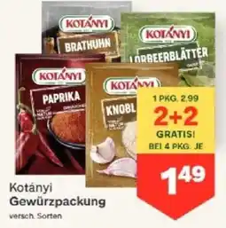 MPreis Kotányi Gewürzpackung Angebot