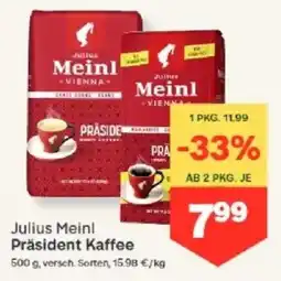 MPreis Julius Meinl Präsident Kaffee Angebot