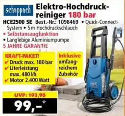 Norma Scheppach Elektro-Hochdruckreiniger 180 bar Angebot