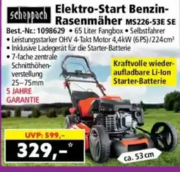 Norma Scheppach Elektro-Start Benzin-Rasenmäher MS226-53E SE Angebot