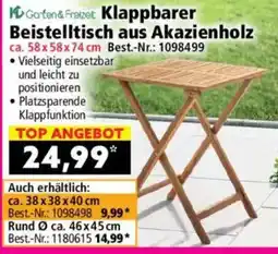 Norma Klappbarer Beistelltisch aus Akazienholz Angebot
