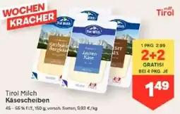 MPreis Tirol Milch Käsescheiben Angebot