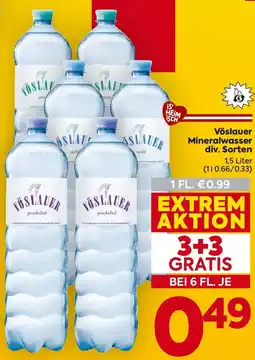 Billa Vöslauer Mineralwasser Angebot