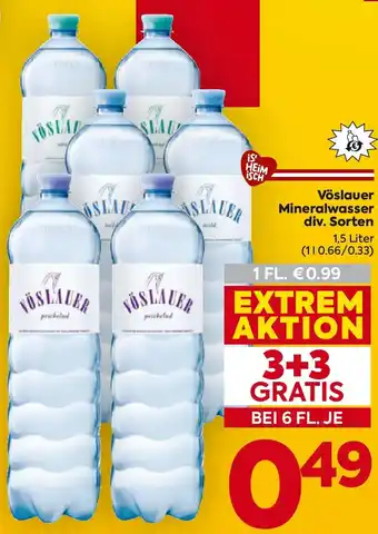 Billa Vöslauer Mineralwasser Angebot