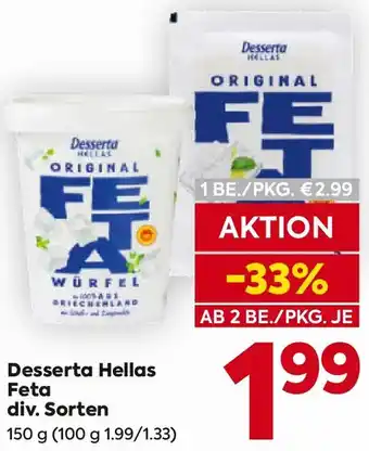 Billa Desserta Hellas Feta Angebot