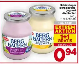 Billa Bergbauern Joghurt Angebot