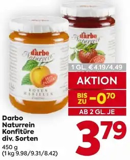 Billa Darbo Naturrein Konfitüre Angebot