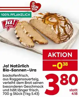 Billa Ja! Natürlich Bio-Sonnen-Ura Angebot