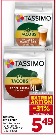 Billa Tassimo Jacobs Angebot