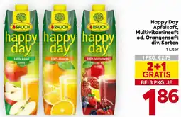 Billa RAUCH Happy Day Apfelsaft, Multivitaminsaft od. Orangensaft Angebot