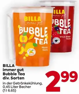 Billa BILLA immer gut Bubble Tea Angebot