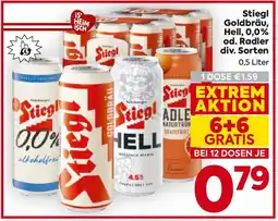 Billa Stiegl Goldbräu, Hell, 0,0% od. Radler Angebot